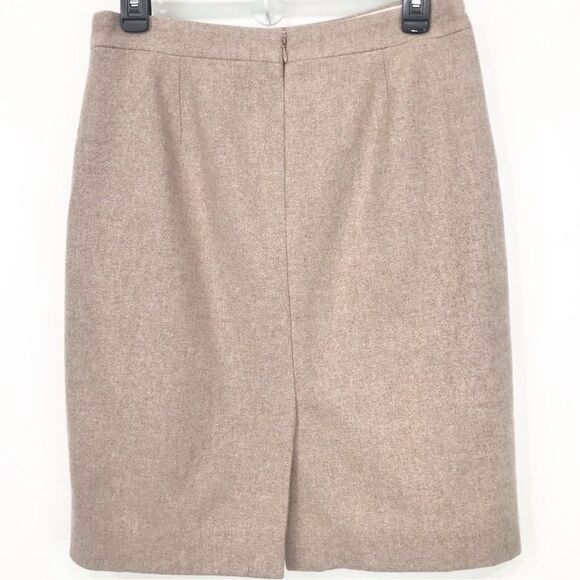 J. Crew Factory The Pencil Skirt in Neutral Tan Wool Blend - Picture 4 of 12